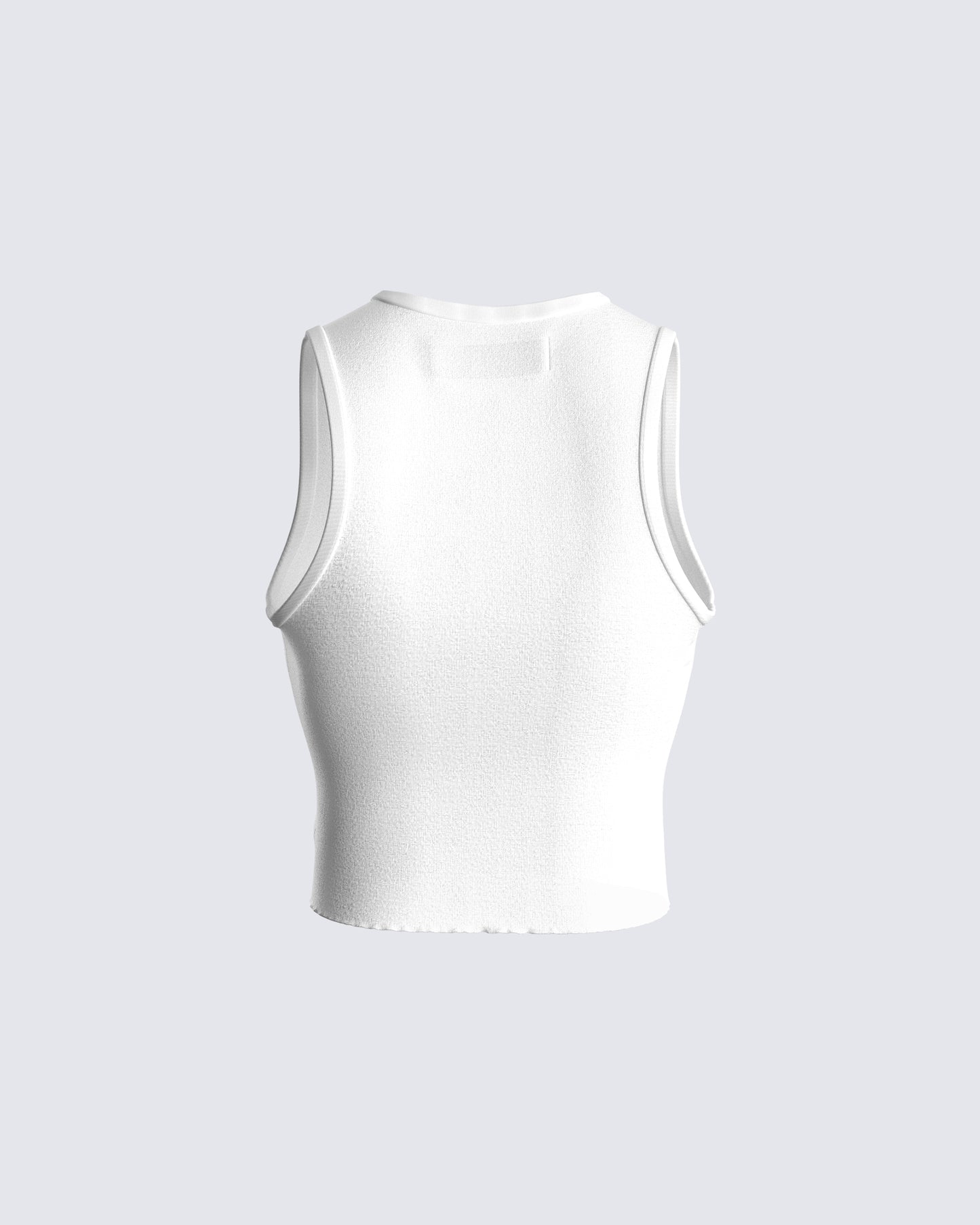 Larkyn White Rib Graphic Tank Top