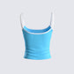 Shannon Blue Embroidered Knit Top