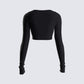 Christina Shimmer Knit Cropped Top