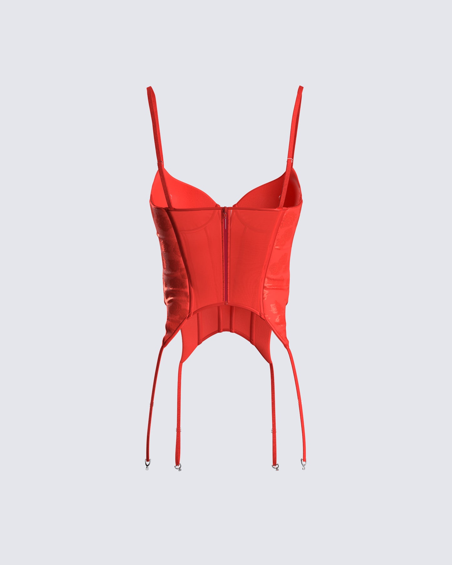 Kenna Red Satin Corset Top