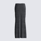 Ravi Grey Vegan Suede Maxi Skirt