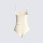 Regina Beige Knit Cami Bodysuit
