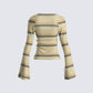 Iona Green Sweater Knit Top