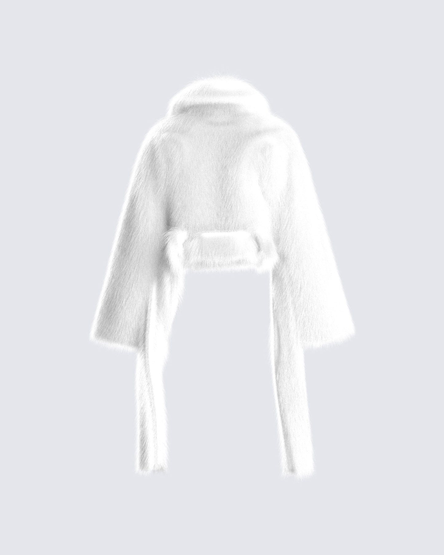 Hollis White Vegan Fur Coat