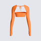 Carmina Orange Bandeau & Shrug