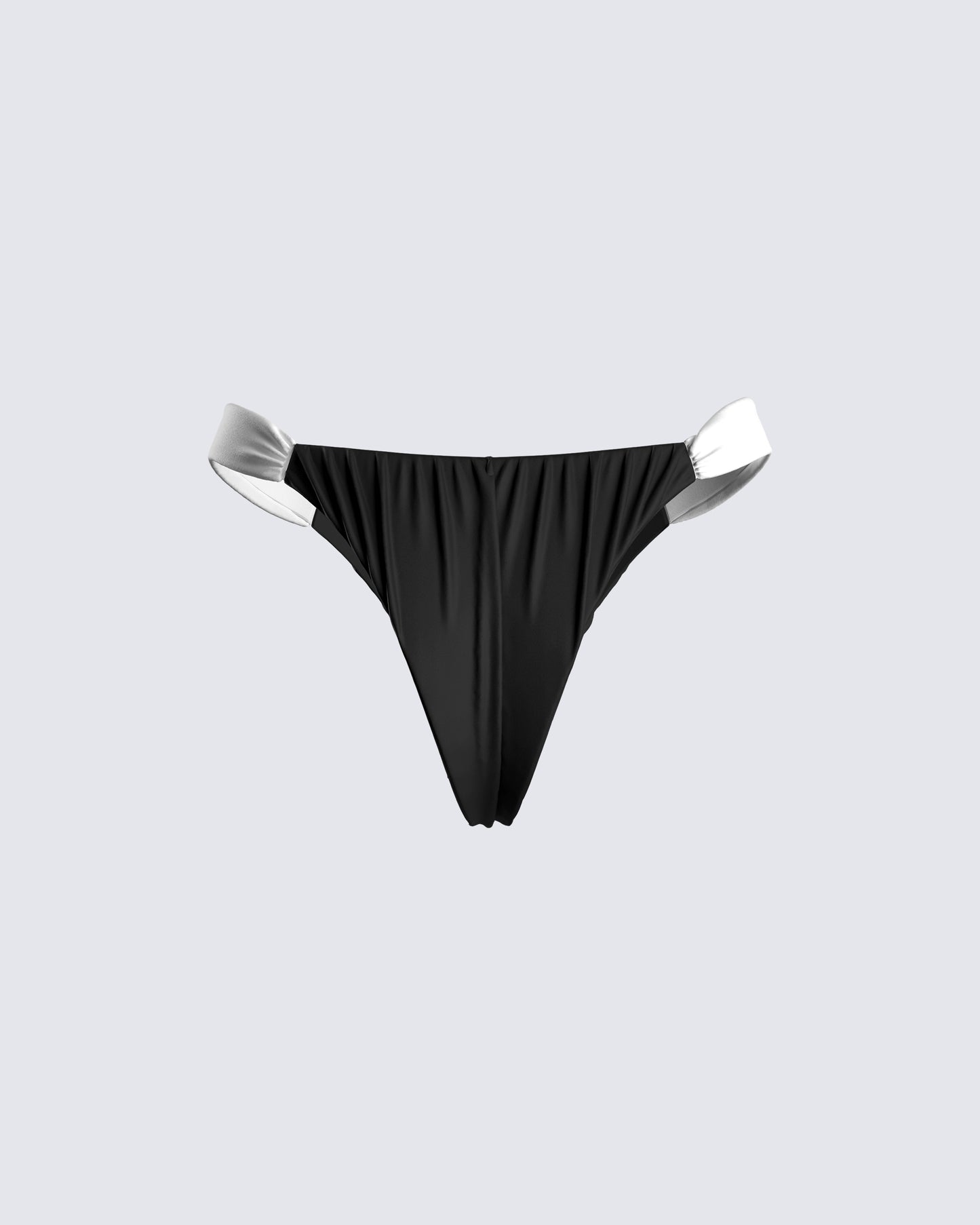 Taika Black Shirred Bikini Bottom