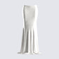Minh White Satin Maxi Skirt