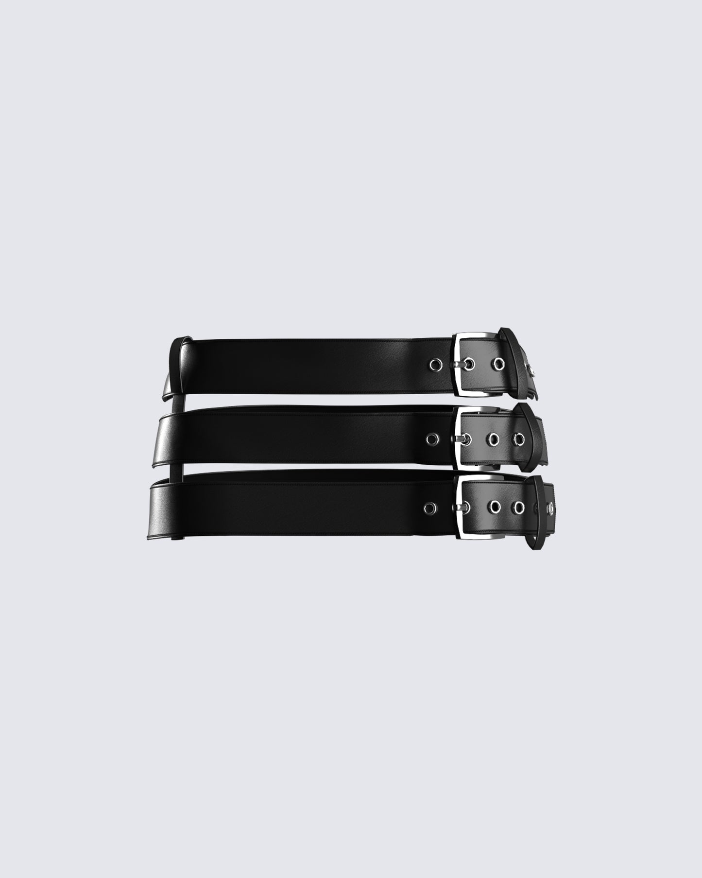Kristin Black Vegan Leather Skirt 3d product front