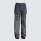 Pascal Colorblock Black Blue Jeans 3D product front