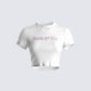 Imogene White Jersey Graphic Top 3d product front
