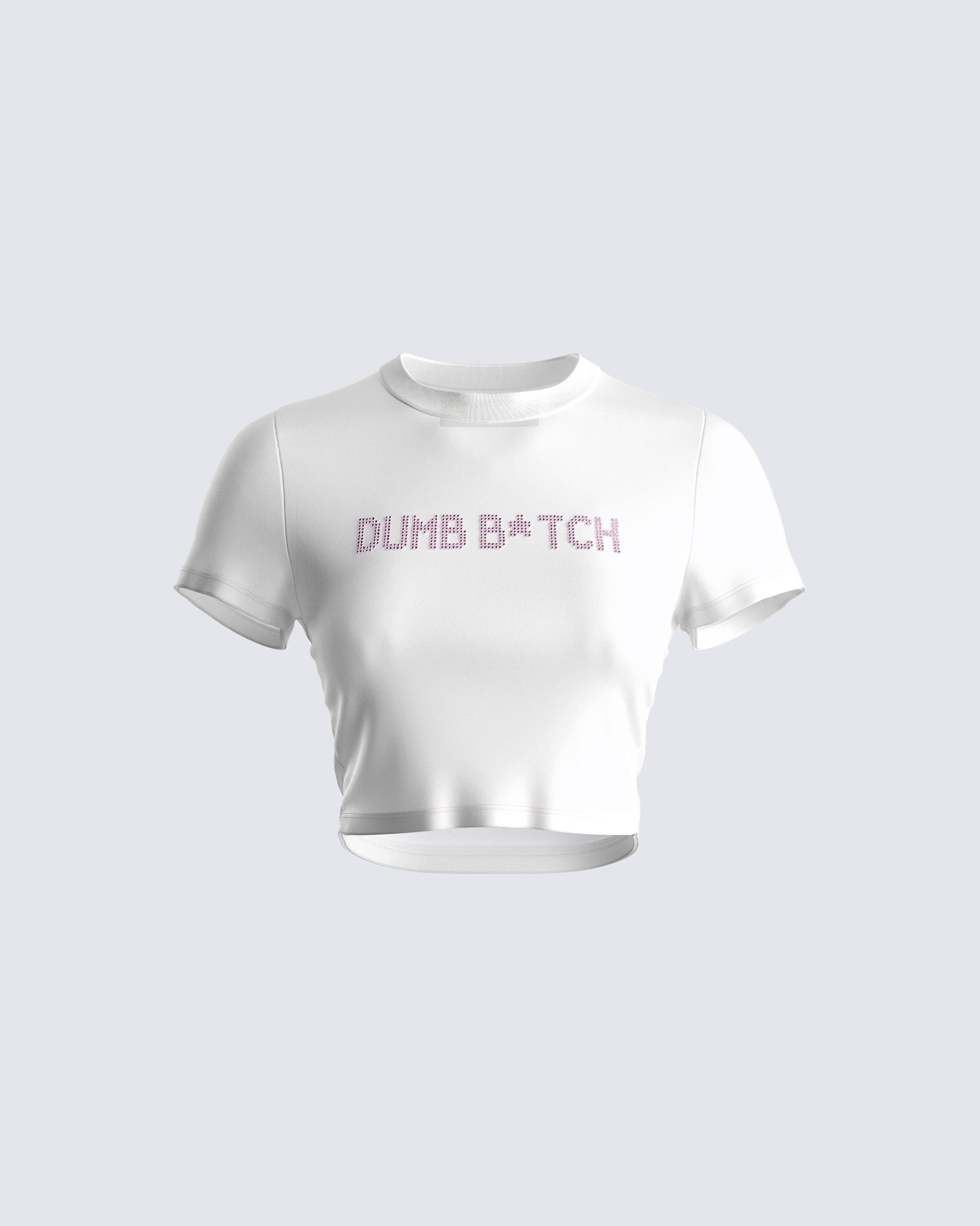 Imogene White Jersey Graphic Top 3d product front