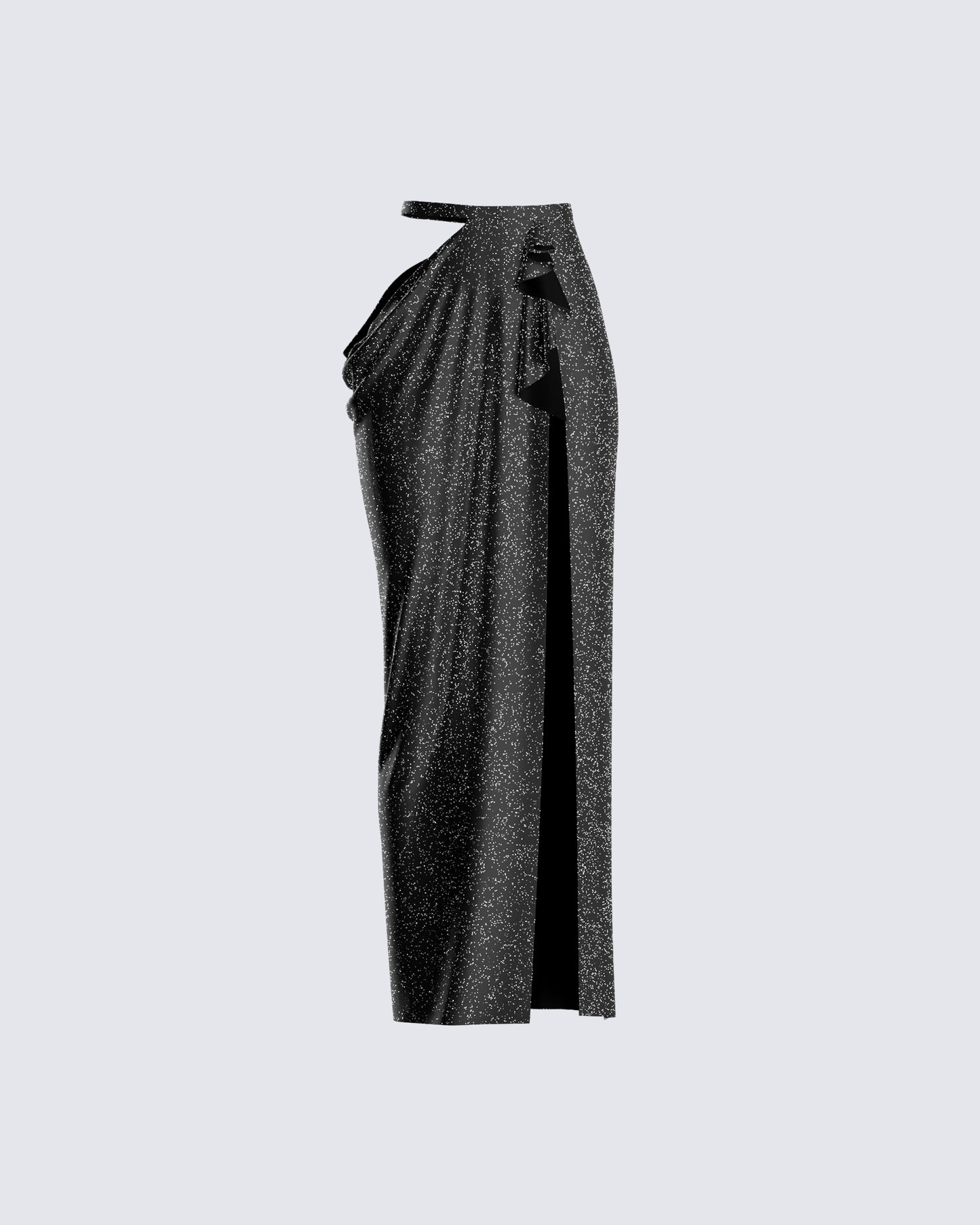 Whitney Black Shimmer Maxi Skirt 3d product front