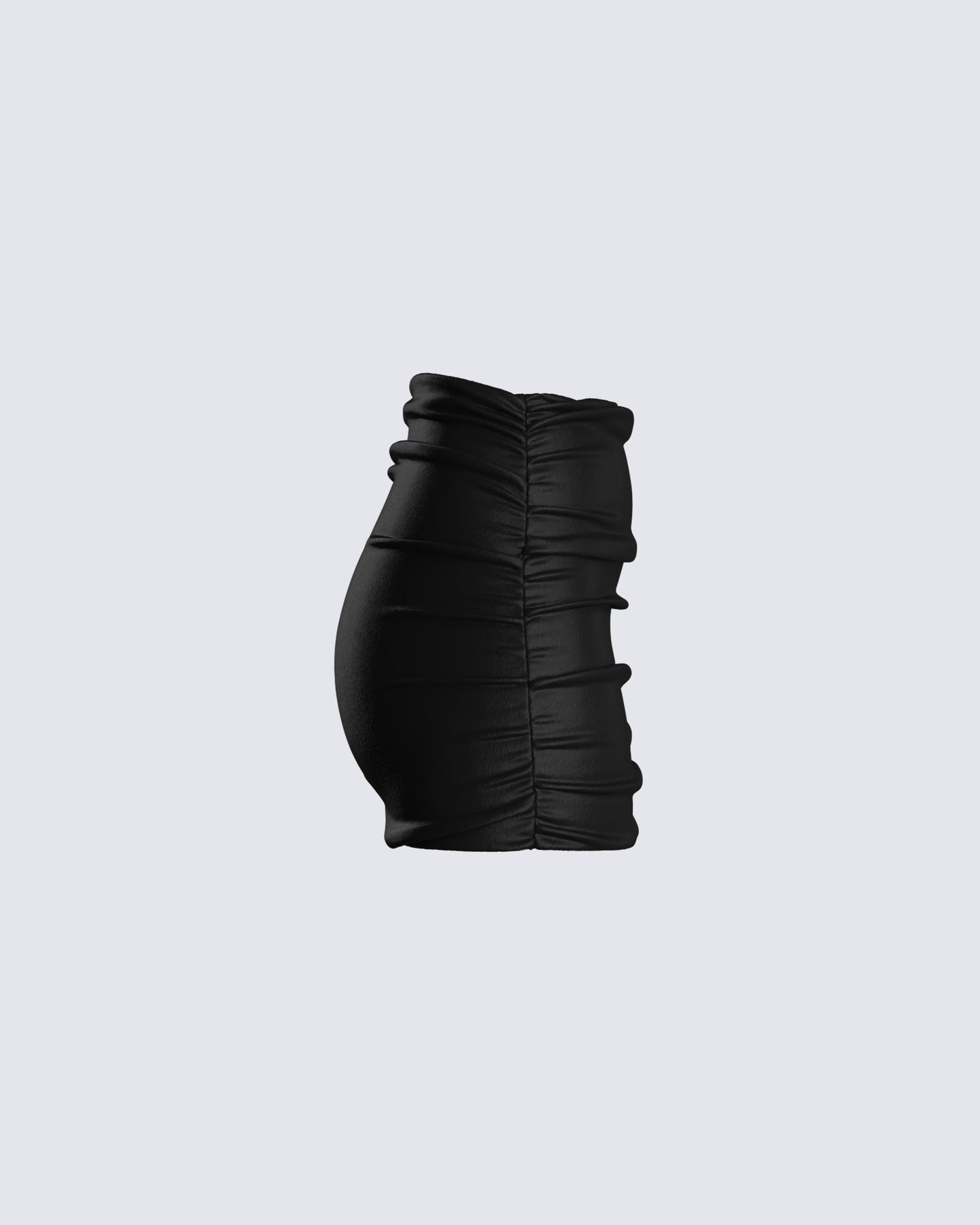 Narda Black Satin Mini Skirt