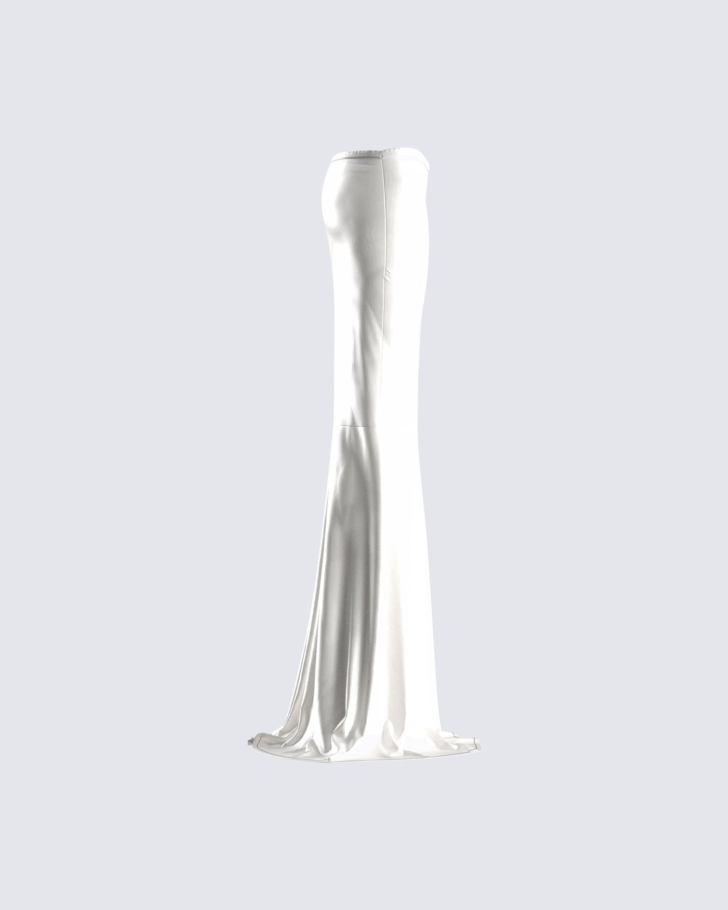 Minh White Satin Maxi Skirt