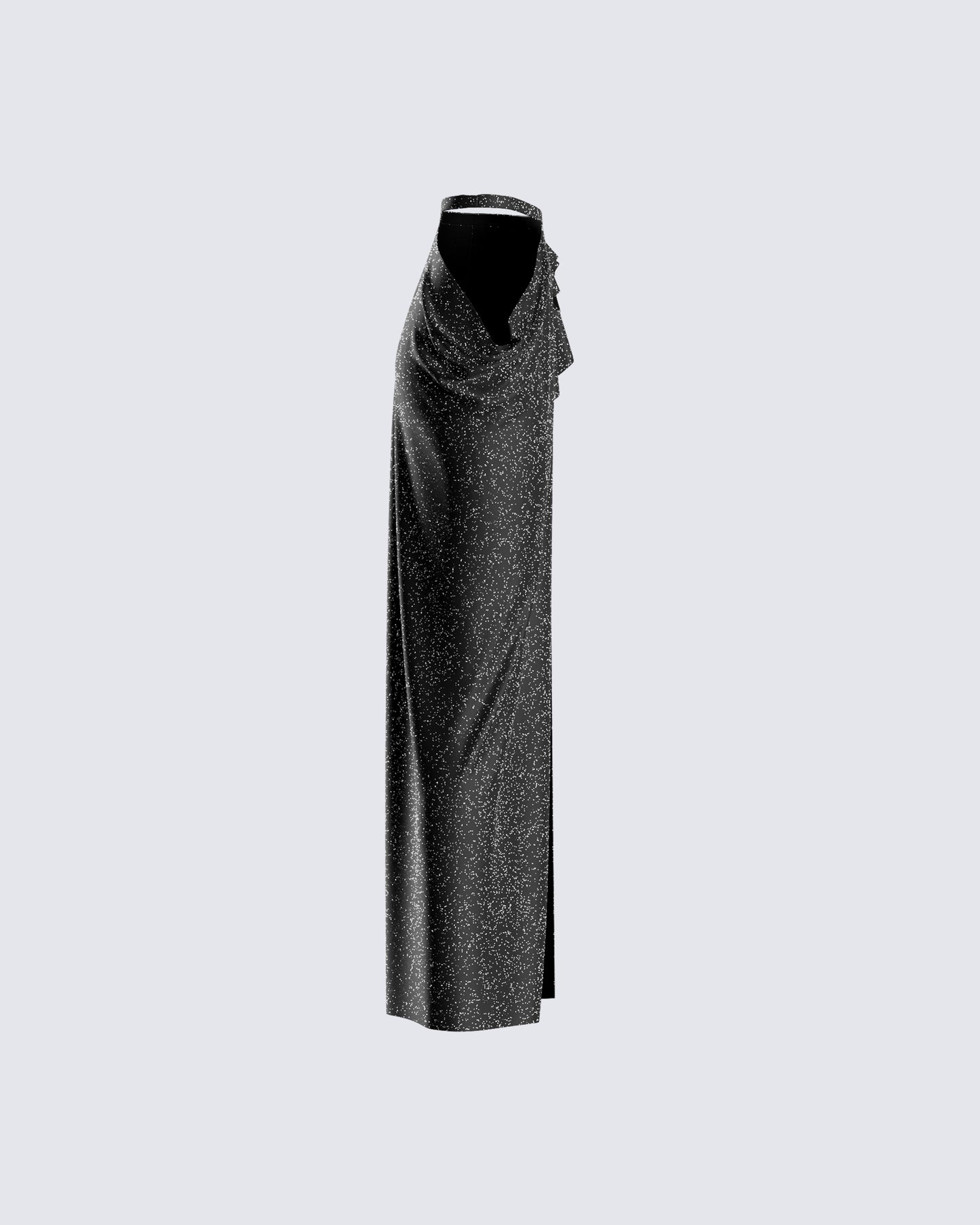 Whitney Black Shimmer Maxi Skirt