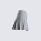 Madeleine Grey Pleated Mini Skirt