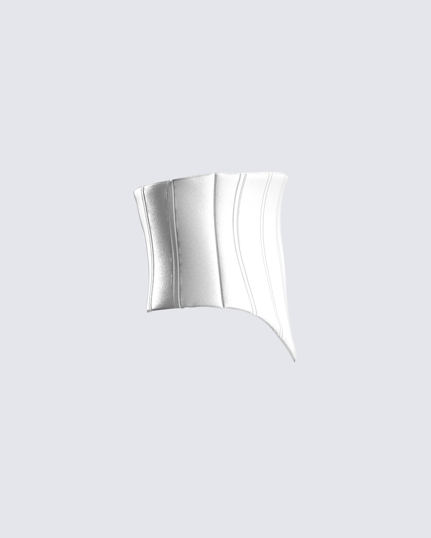 Enzo White Satin Corset Top
