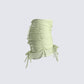 Jolie Olive Mesh Ruched Mini Skirt