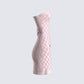 Celine Pink Pattern Knit Mini Dress