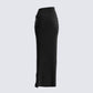 Samantha Black Velvet Maxi Skirt