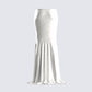 Minh White Satin Maxi Skirt