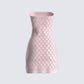 Celine Pink Pattern Knit Mini Dress