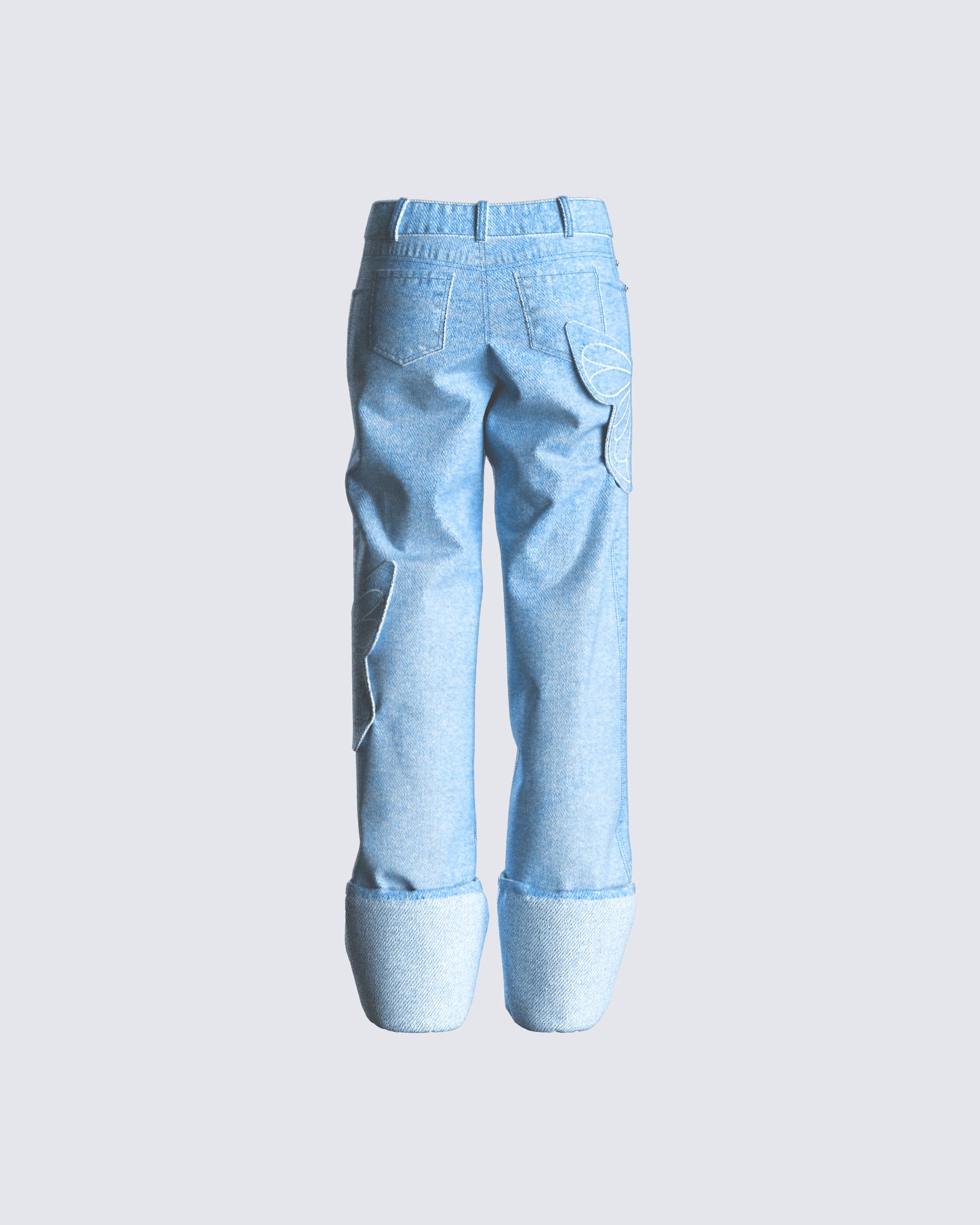 Suzie Blue Butterfly Denim Pant