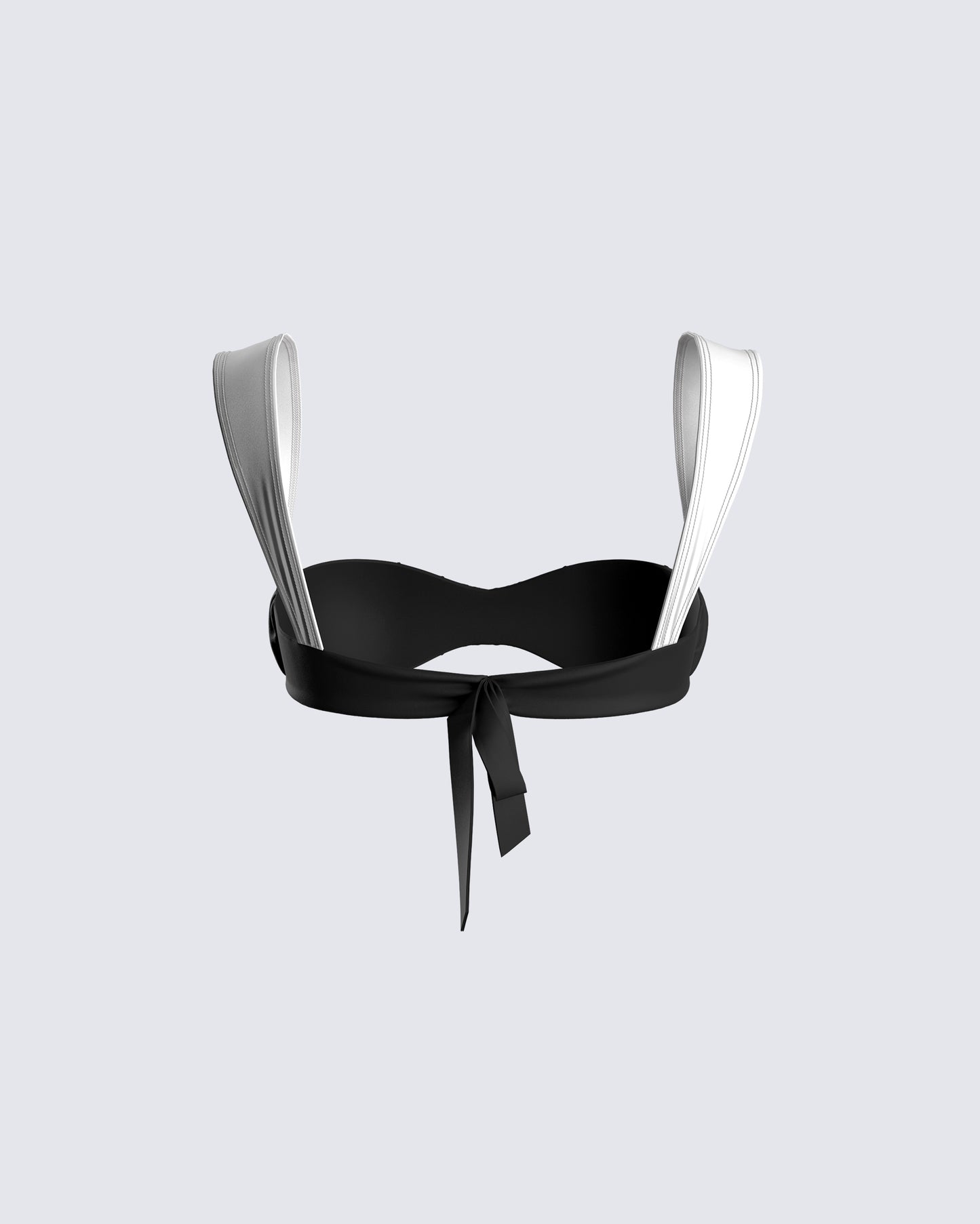 Taika Black Shirred Bikini Top