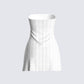 Paloma White Pointelle Mini Dress