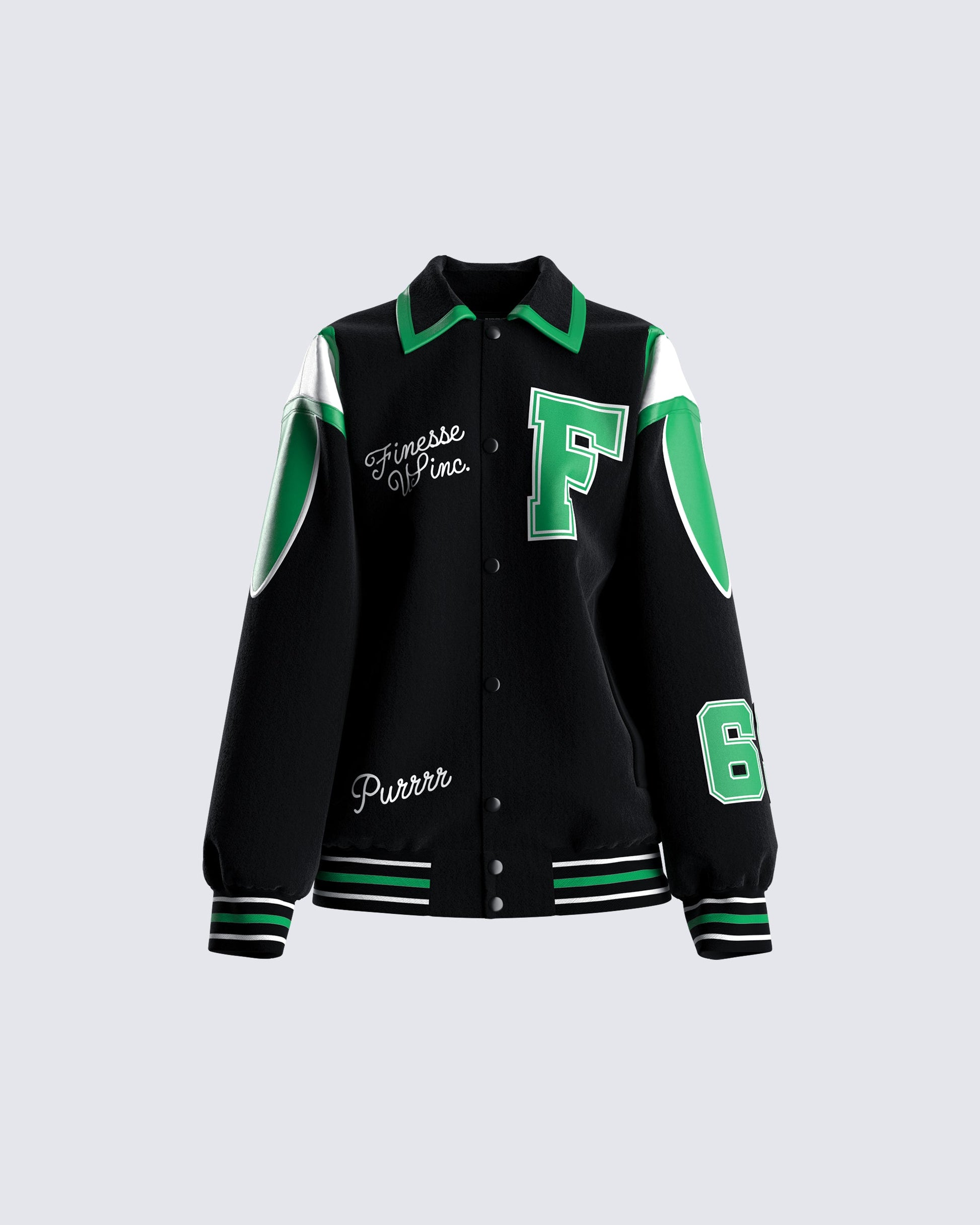 Bobby Black Varsity Jacket product front