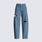 Nena Wide Leg Blue Jeans