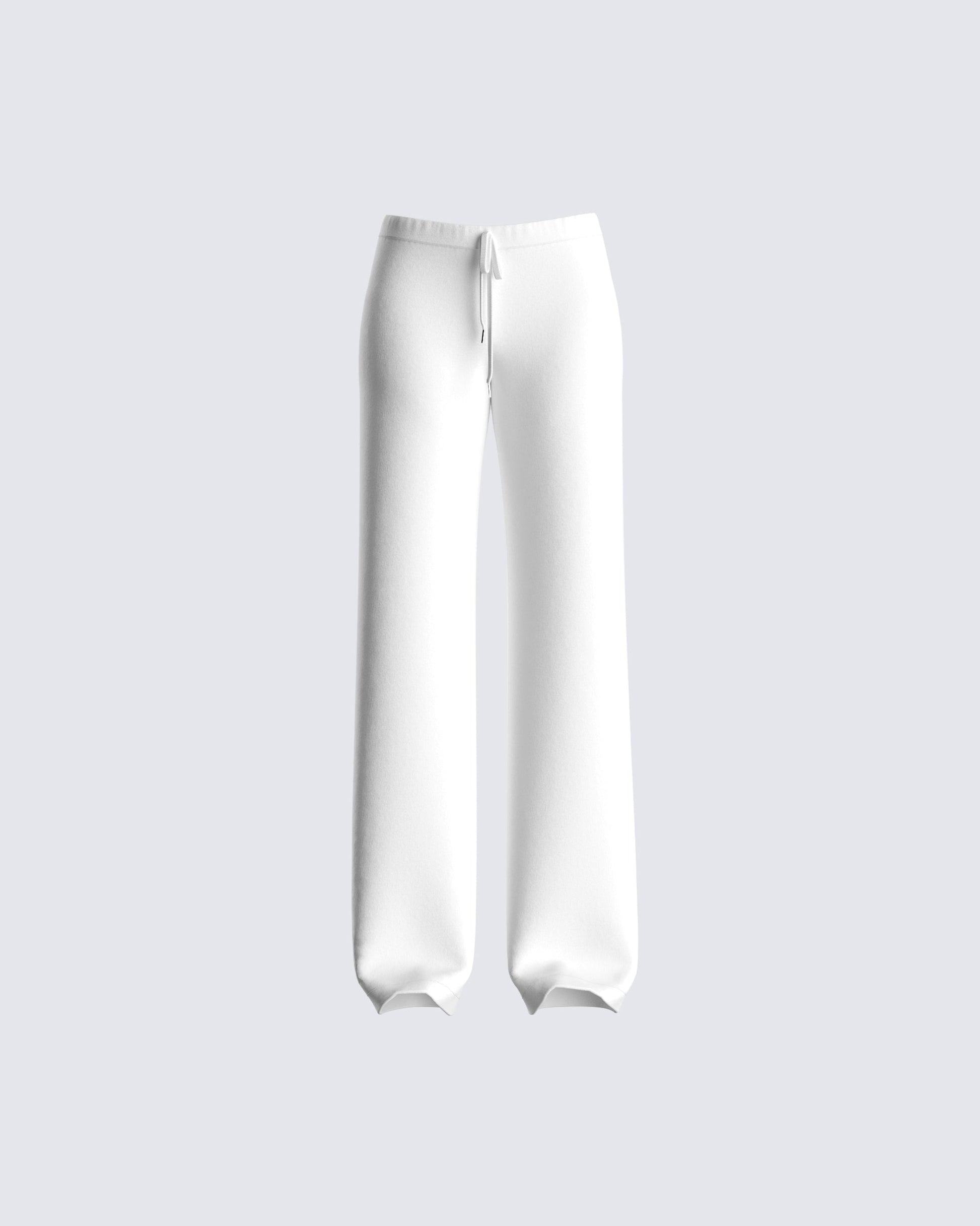 Miles White Sweatpant 3d product front