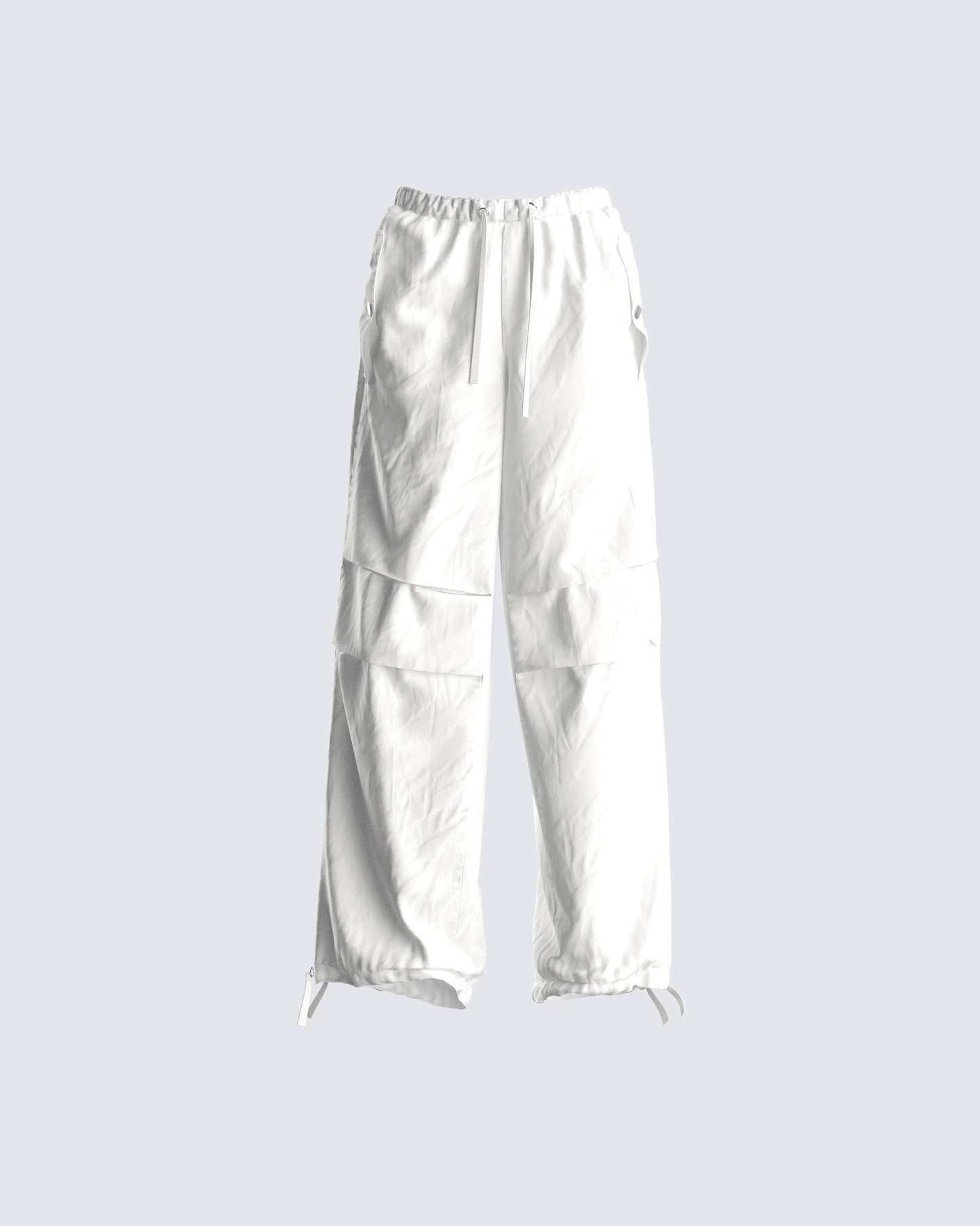 Maddox White Parachute Pant product front