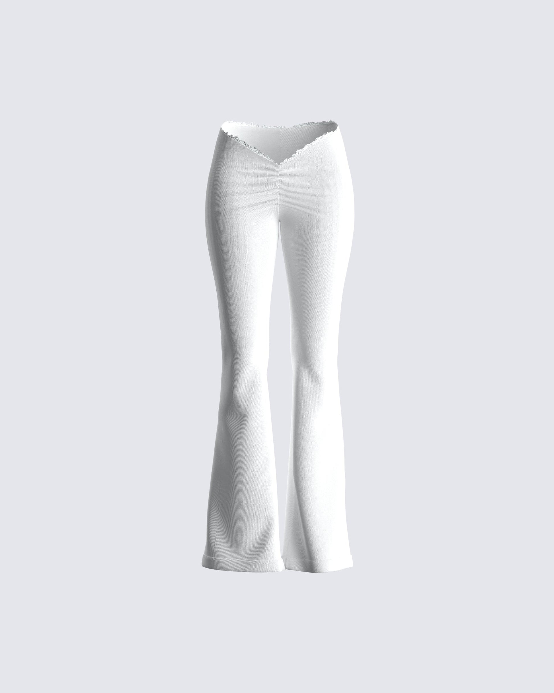 Lyle White V Waist Pant product front
