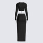 Nadia Black Top & Skirt Set