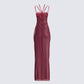 Greta Red Corset Gown