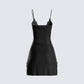 Ivy Black Lace Trim Mini Dress