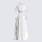 Melora White Maxi Dress & Collar