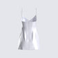 Bridget Lavender Satin Dress