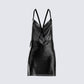 Dalia Black Chainmail Dress product front