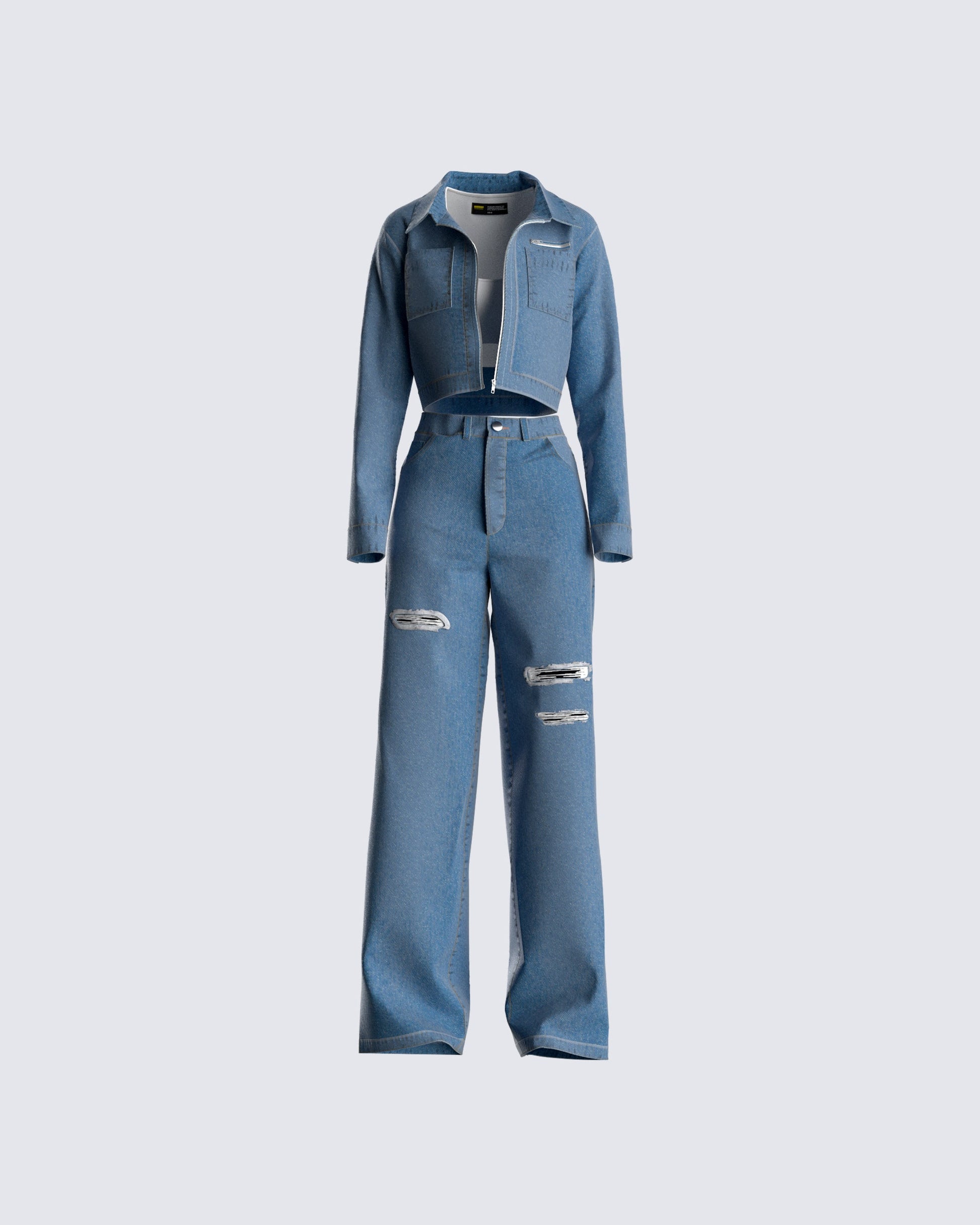 Amelia Denim Set 3d product front