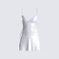 Bridget Lavender Satin Dress 3d product front