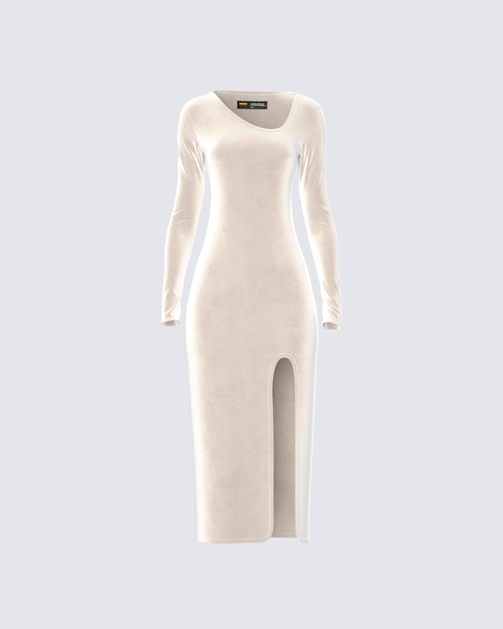 Ari Ivory Velvet Midi Dress product front