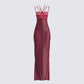 Greta Red Corset Gown 3d product front