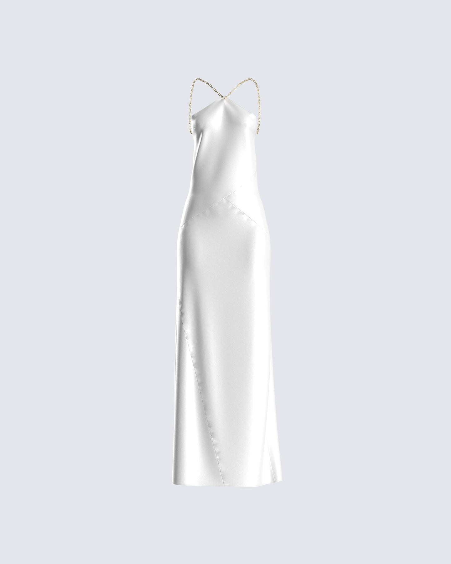 Nicola White Chain Maxi Dress product front