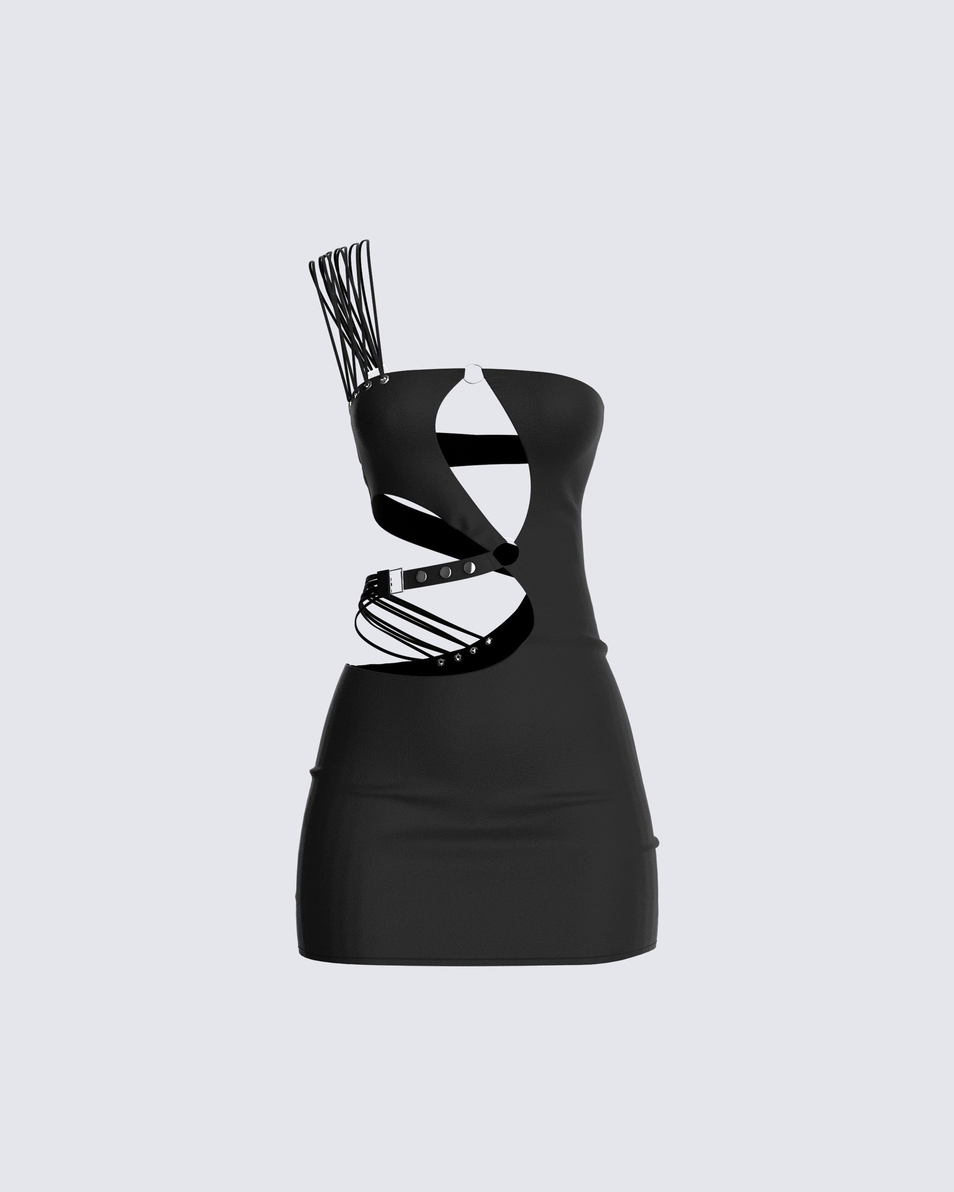 Cecily Black Mini Dress product front