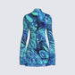 Dakota Turquoise Print Mini Dress