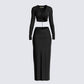 Nadia Black Top & Skirt Set