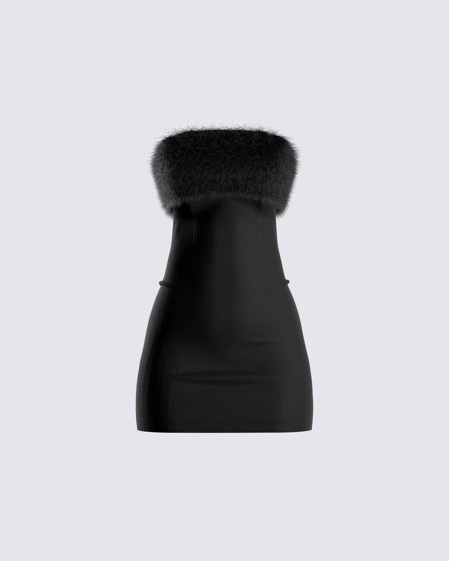 Hannah Fur Trim Mini Dress product front