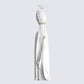 Melora White Maxi Dress & Collar